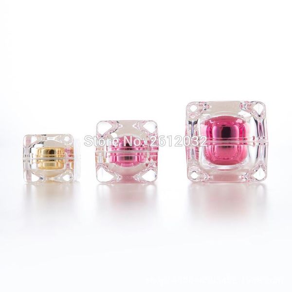 

5g 15g 25g 30g acrylic jar,cream jar,cosmetic jar,acrylic bottle with double wall diamond shape f2021691 storage bottles & jars