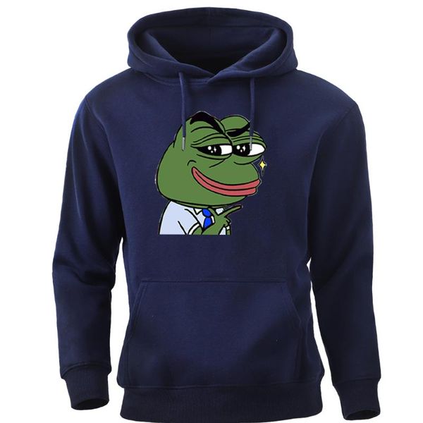 

men's hoodies & sweatshirts sad frog brand sweatshirt crewneck tracksuit autumn winter fleece pullovers hooded harajuku streetwear, Black