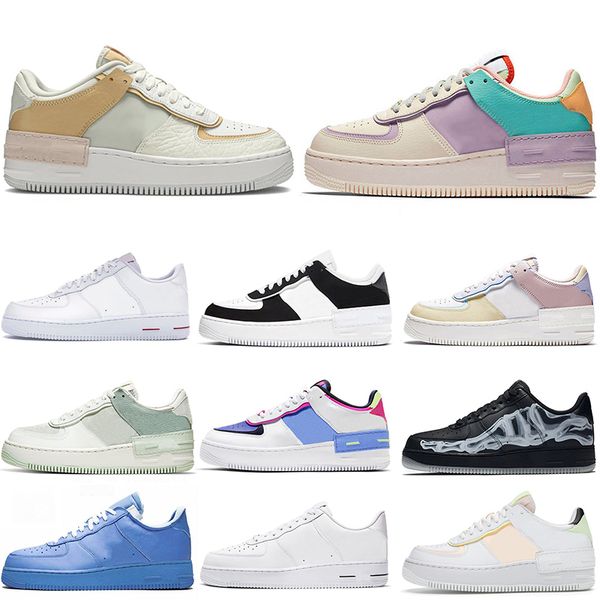 

2022 wholesale mens women low one running shoes 1 triple skeleton black white shadow tropical twist spruce aura off sneakers trainers size 3
