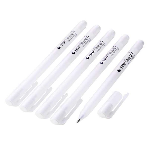 

white ink 1mm gel pen gift for kids stationery office learning student school supplies pens
