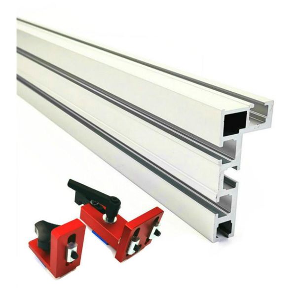 

professional hand tool sets 600mm/800mm aluminium profile fence 75mm height with t-tracks and sliding brackets miter gauge backer connector