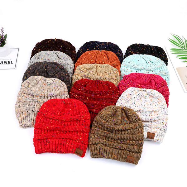 

hat autumn and fashion point yarn horsetail wool empty knitted to keep warm, Blue;gray