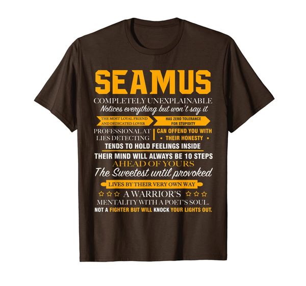

seamus completely unexplainable name shirt front print 1kana, White;black