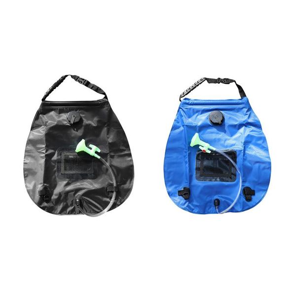 

hiking solar shower bag heating camping climbing hydration hose switchable head water bags 20l outdoor pads