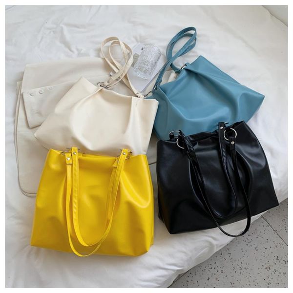 

shoulder bags summer large capacity brand tote bag handbag for women 2021 fashion casual pu leather lady shopping