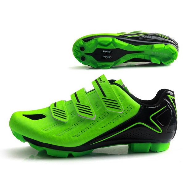 

speed mtb route cycling shoes cleat men sports road dirt bike sneakers racing women bicycle flat mountain spd biking footwear, Black