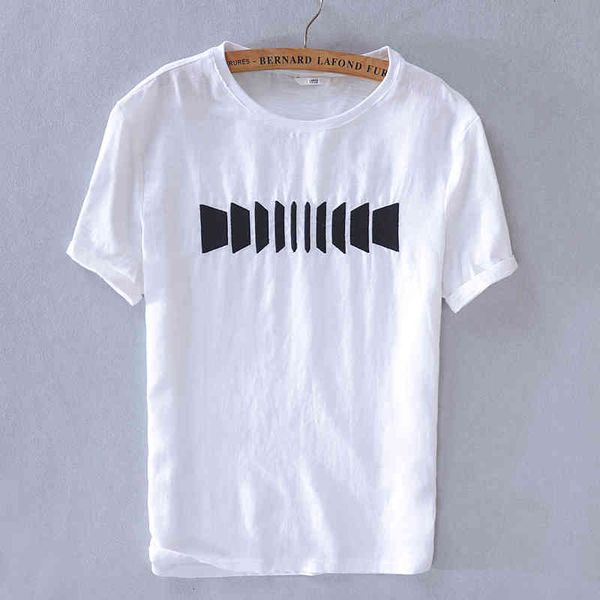 

men's t-shirts short sleeve t-shirt linen casual breathable white cotton shirt mens round neck loose t shirts men camisa chemise d5ql, White;black