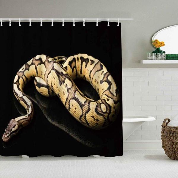 

shower curtain python morph 12 hooks personalized decor bathroom waterproof 72x80 inch curtains