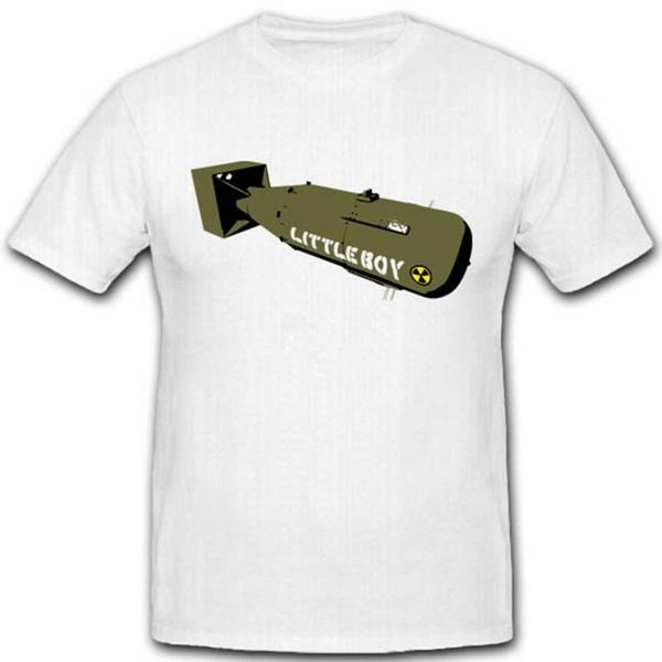 

men's t-shirts hiroshima japan nuklear little boy atom bombe t-shirt. summer cotton short sleeve o-neck mens t shirt, White;black