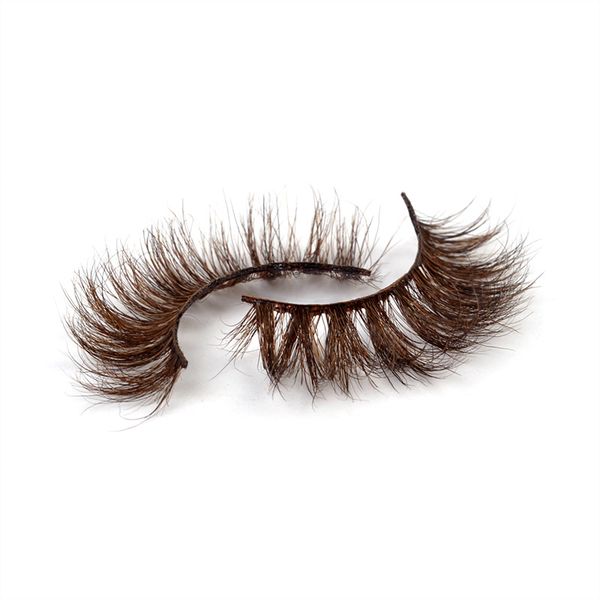

wholesale eyelashes brown dramatic long eyelash extension make up mink lashes wispy colorful fake lash in bulk