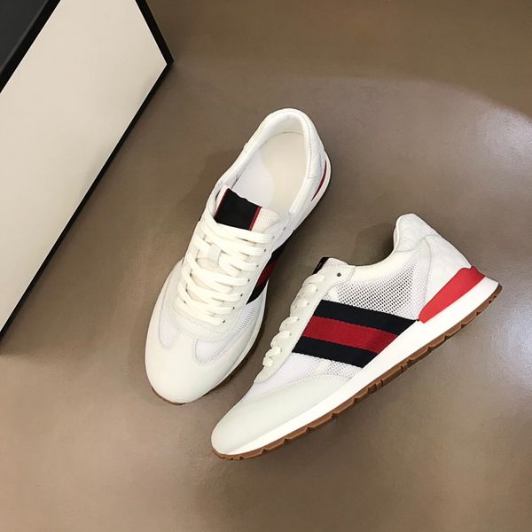 

2021 luxury leisure shoes lace up designer shoes comfort pretty luxury sneakers casual real leather shoes men sneakers extremely durable sta, Black