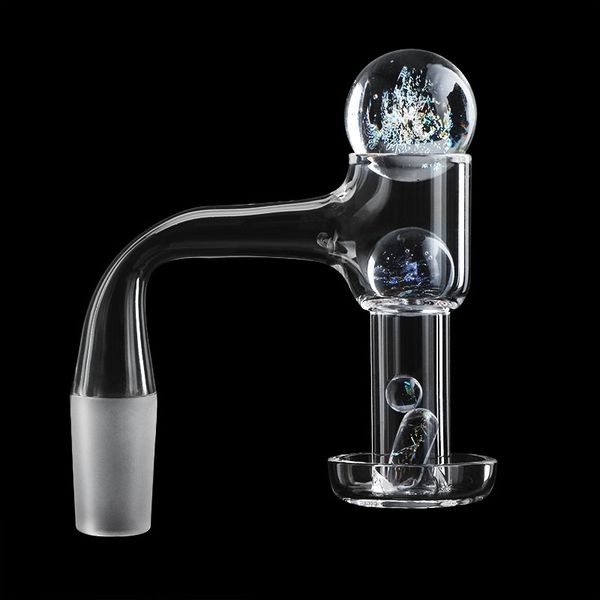 Salda completamente il bordo smussato Terp Slurpers Quartz Banger Chiodi fumatori con tappo in carb da 22 mm Perlina da 14 mm e pillola di vetro 1 pz Perla da 6 mm per bong ad acqua