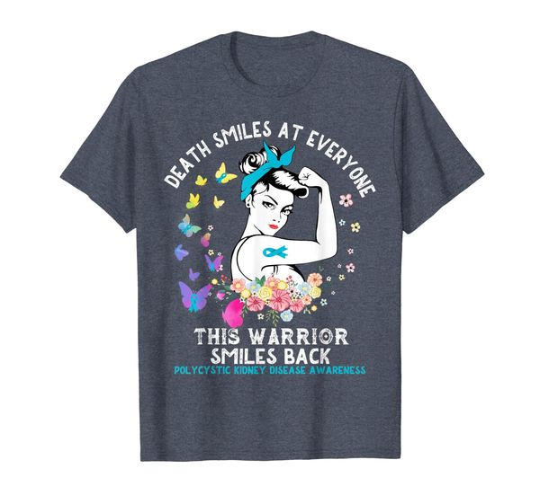 

this warrior smiles back polycystic kidney disease shirt, White;black