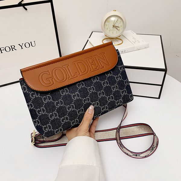

womens purses & handbags small bag new fashion printing women's wide band small square bag canvas one shoulder slant span purse kmou
