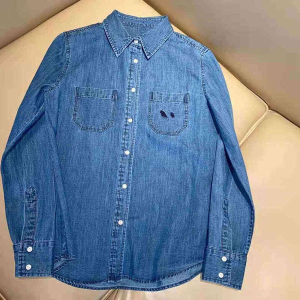 

2022 factory wholesale new ss autumn carriage shirt women's enzyme cowboy wash water leisure fashion temperament commute, White