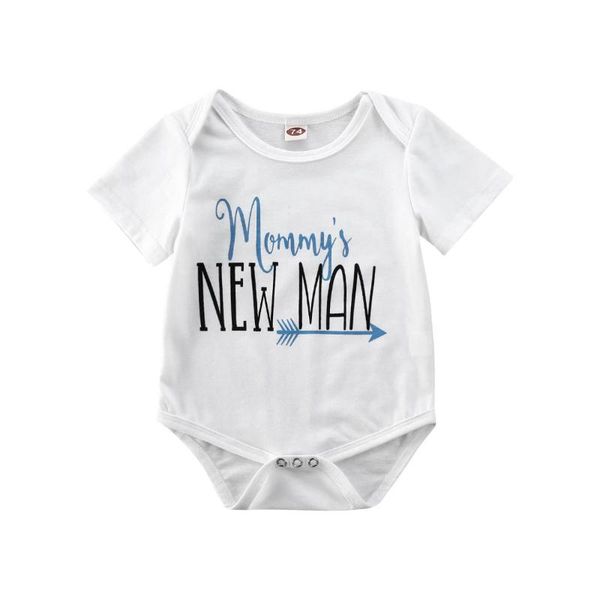 

infant baby girls boys clothes summer round neck cotton casual short sleeve one-piece bodysuits outfits rompers, Blue