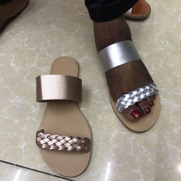 

women shoes ladies spring summer flat heel strap slippers beach sandals roman sandalias mujer 2021, Black