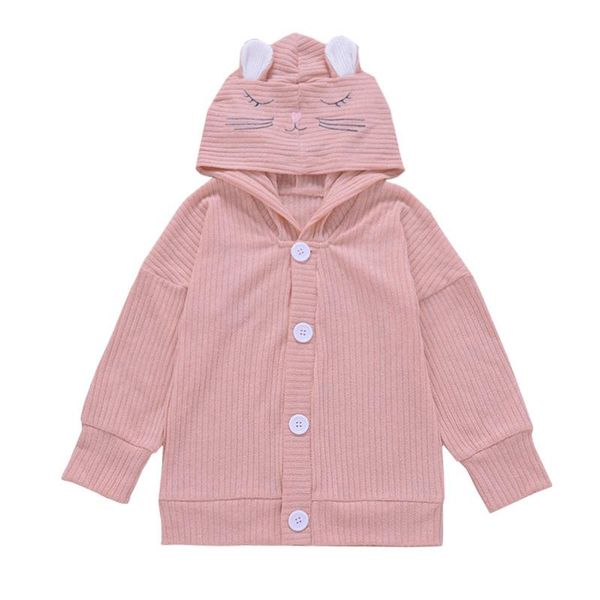 

jackets autumn girls cardigan button breasted hooded jacket, Blue;gray