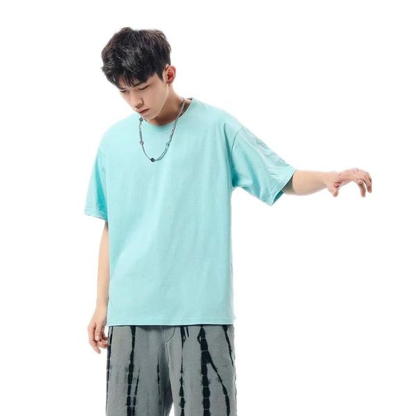 

men's t-shirts 100% cotton drop-shoulder sleeves t-shirt fashion brand oversize summer tshirt casual solid more colors m-3xl, White;black