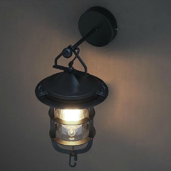 

wall lamp american country retro vintage black industrial style indoor e27 lights for restaurant hallway bedroom bar cafe
