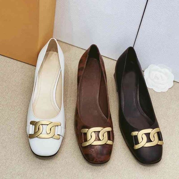 

official website 70% off outlet spring new potato silk thick heel women's shoes high metal buckle square head shallow mouth single larg, Black