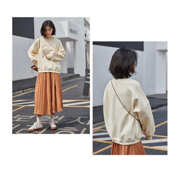 

women's hoodies & sweatshirts harajuku oversize sweatshirt pullovers duckling embroidery women loose autumn winter korean velvet pullov, Black