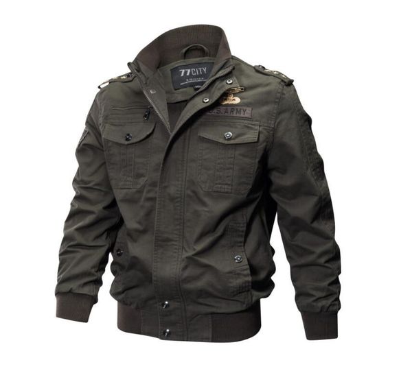 

new men's military jacket 3 colors winter fashion cargo casual man jackets army clothes outdoor coat, Black;brown