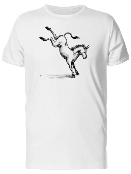 

kicking donkey sketch men's tee -image by shutterstock, White;black