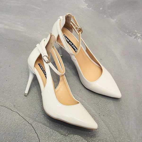 

dress shoes 2021 woman's pointed toe basic pumps women zapatos mujer spring office lady high heels u14-93, Black