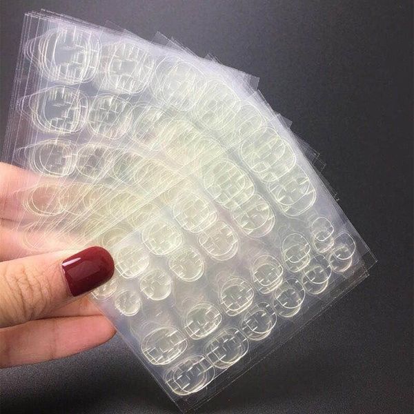 

nail gel wholesal with glue 24 pieces of wearable fake nails transparent removable and convenient double-sided adhesive art patches, Red;pink