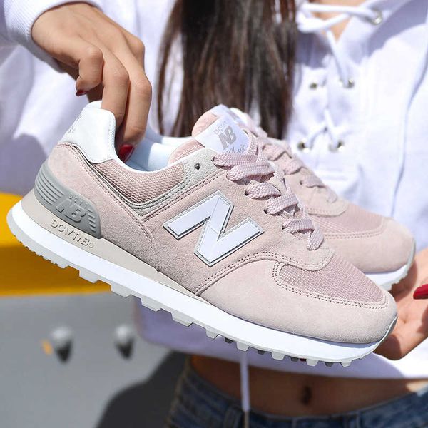 

langxin baiwei dcvt nb men's sho 574 women's cherry blossom powder autumn and winter running