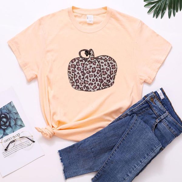

women's t-shirt halloween leopard print fashion loose o neck multicolor short sleeve summer plus size t shirt, White