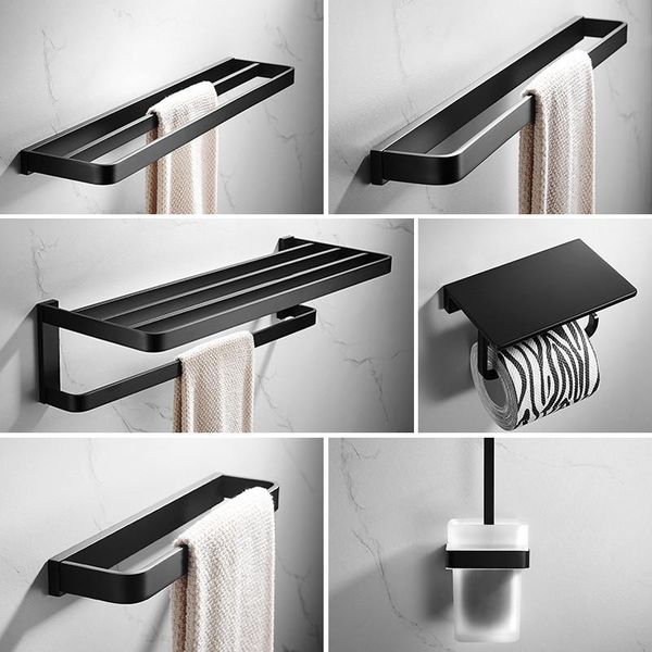 

bath accessory set solid brass bathroom accessories tissue holder corner shelf basket towel rack toilet brush hardware black
