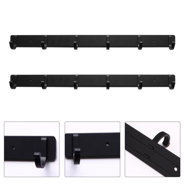 

hooks & rails 2pcs metal wall hook racks door coat and hat hanger for bedroom bathroom