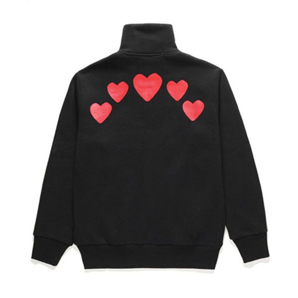 

2021 play designers hoodie #c058f off autumn winter fashion men women cardigan sweatshirt harajuku luxurys heart pattern white coats cdg cas, Black
