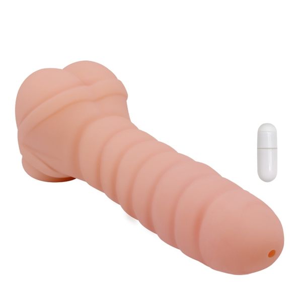 Unisex Dildo Vibratore Maschio Masturbatore G-Spot Soft Vagina Masturbatore Vibrazione uomo Sex Toy Masturbazione per coppie Vibratore Y201118