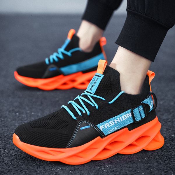 

flying fashion large men's running leisure flying weaving sho autumn and winter breathable sports, Black