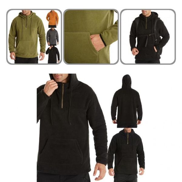 

men's sweaters hoodie stylish windproof zipper drawstring comfy men sweatshirt, White;black