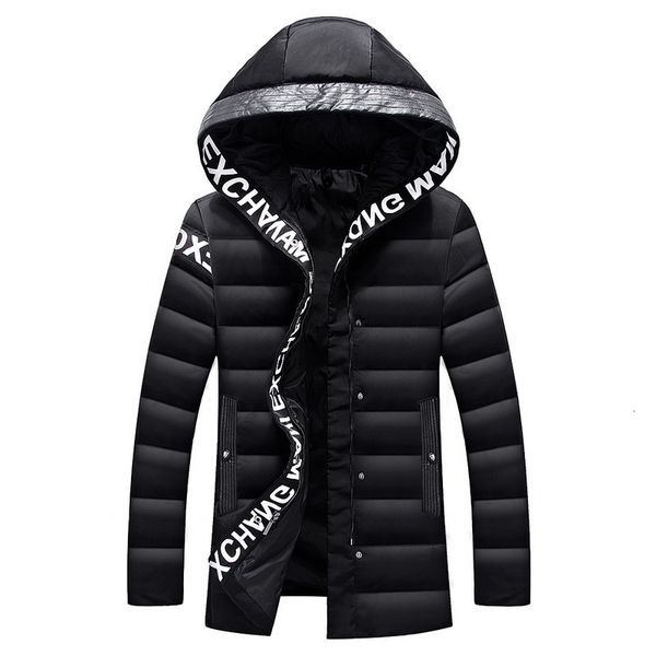 

2019 fashion design ultra thin down jacket coat men hooded men's windproof outerwear man light, Black