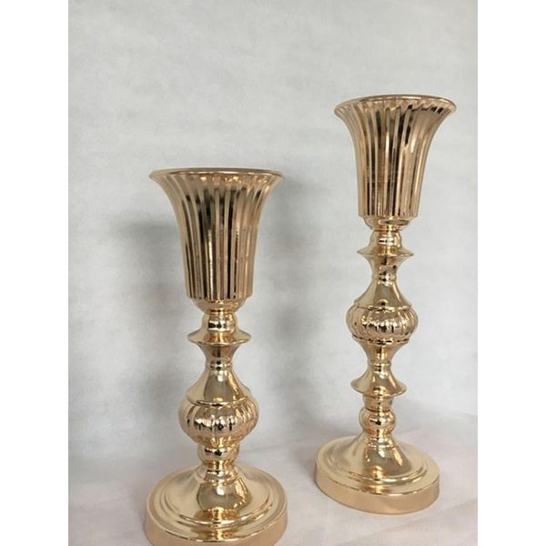 

party decoration gold modern wedding flowr stand mental centerpiece