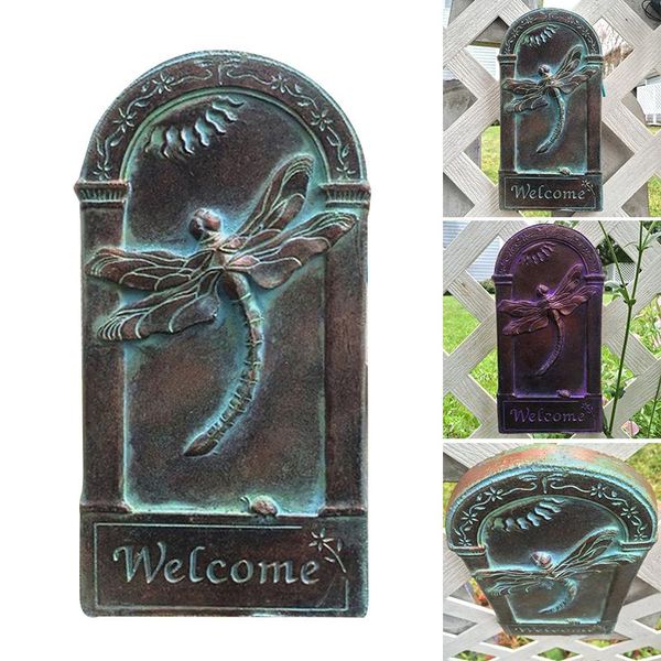 

novelty items dragonfly arch welcome sign outdoor retro resin hanging ornament for porch garden courtyard decoration g10