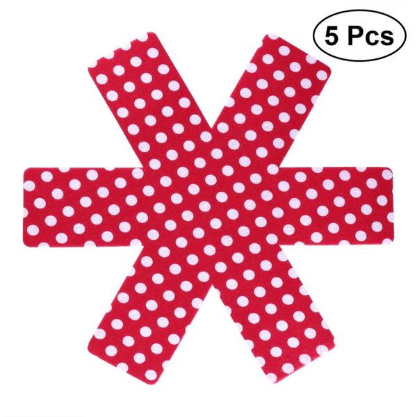 

mats & pads 5pcs pot pan protectors gray premium divider to prevent scratching separate and protect surfaces for cookware (red)
