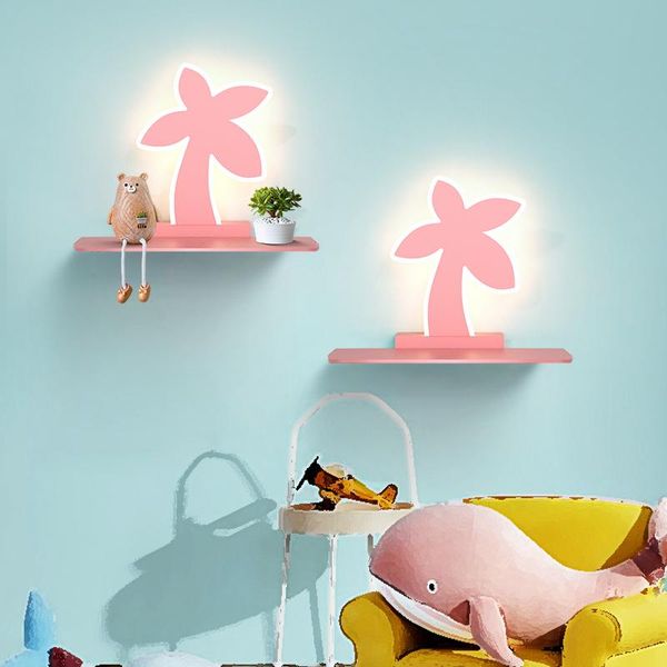 

wall lamp modern lights for baby room boys girls bedroom bedside cartoon cute sconce pink blue children