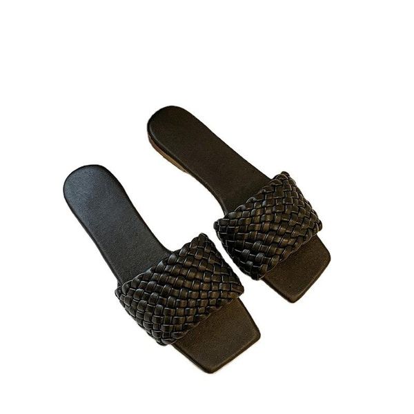 

drop 2021 handmade women creepers flats loafers shoes flip flops cozy fluffy fur slippers ladies slides, Black