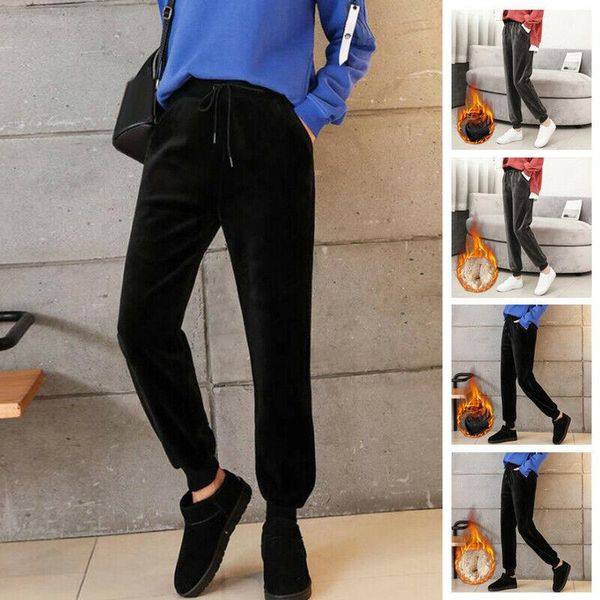 

women's pants & capris 2021 long casual women drawstring sweatpants autumn winter female joggers harem sportswear trousers, Black;white