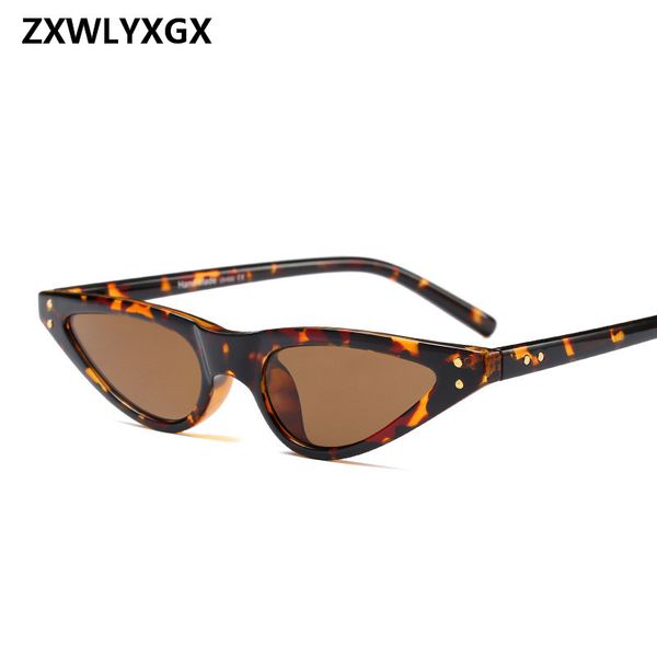 

lx brand zxwlyxgx gifts new cateye sunglasses women brand small triangle eyeglasses vintage stylish sun glasses female uv400, White;black