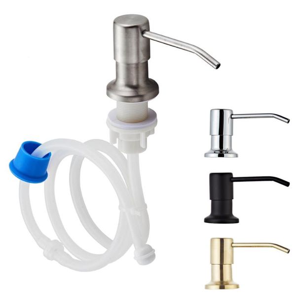 

silver soap dispenser pump for kitchen sink and tube kit abs plastic built in lotion extension bathroom/kitchen liquid