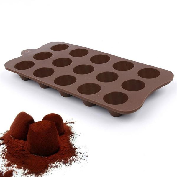 

baking & pastry tools 15 cavity round cylinder chocolate diy mold cupcake silicone fondant cookie pudding candy moulds cake decorating