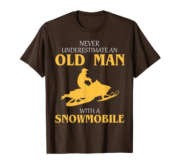 

Never underestimate an old man with a snowmobile Funny T-Shirt, Mainly pictures