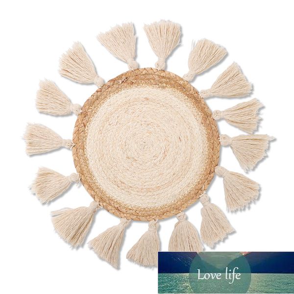 Tessuto fatto a mano Macrame Tapestry Art Wall Hanging Round Tapestry Wedding Wall Art Decorazione Soggiorno Home Decor Wall Art Prezzo di fabbrica design esperto Qualità